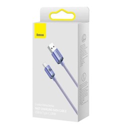 Baseus Crystal Shine USB-C USB-kábel 100W 2m Violet