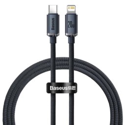 Baseus Crystal USB-C Lightning 1,2m Black