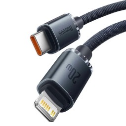 Baseus Crystal USB-C Lightning 1,2m Black