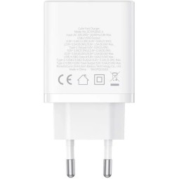 Baseus Cube Fast Charger 2U+C 30W EU Moon White