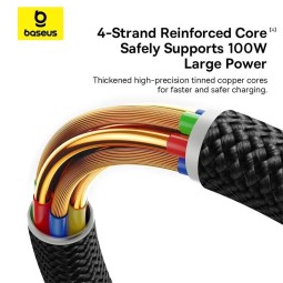 Baseus Dura Series 100W Type-C to Type-C Fast Charging cable 1m Gold Black