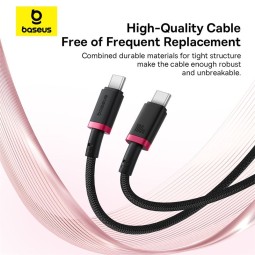 Baseus Dura Type C to Type C 100 W fast charging cable 2m Black/Red