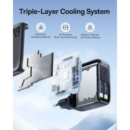 Baseus EnerCore CJ21 Charger Retractable 3C 67W EU Black