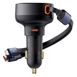 Baseus Enjoyment Pro 60W Type-C and Lightning Car Charger Black