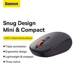 Baseus F01B Tri-Mode Wireless Bluetooth Mouse Grey