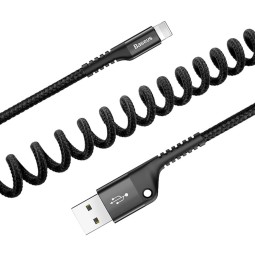 Baseus Fish Eye Spring USB-A - Lightning Cable 2A 1m Black