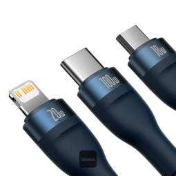 Baseus Flash Series 2 3in1 100W 1,2m Dark Blue