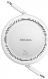 Baseus Free2Pull Expandable USB C to iP Ligtning 20W fast charging cable 1m White
