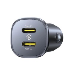 Baseus GoTrip 2 x USB-C 30W Car Charger Black