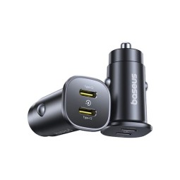 Baseus GoTrip 2 x USB-C 30W Car Charger Black