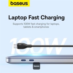 Baseus Pudding Series Fast Charging Cable With High-Speed Data Transmission Type-C to Type-C 100W 5A 1,2m Black