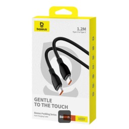 Baseus Pudding Series Fast Charging Cable With High-Speed Data Transmission Type-C to Type-C 100W 5A 1,2m Black