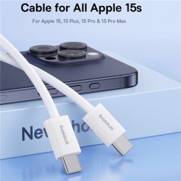 Baseus Superior USB C to USB C 30W data cable 2m White