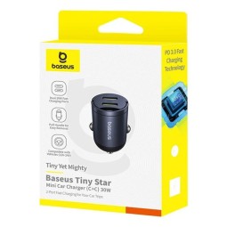 Baseus Tiny Star Mini 30W Car Charger Grey