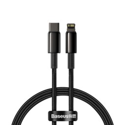Baseus Tungsten Gold USB-C - Lightning Cable 1m Black