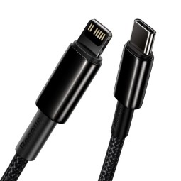 Baseus Tungsten Gold USB-C - Lightning Cable 1m Black