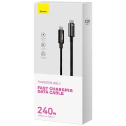 Baseus Tungsten Gold USB-C - USB-C 240W Cable 1m Black