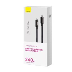Baseus Tungsten Gold USB-C - USB-C 240W Cable 2m Black