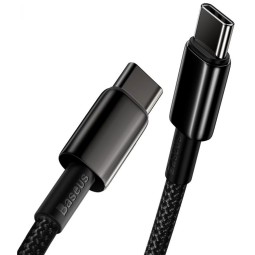 Baseus Tungsten Gold USB-C - USB-C Cable 2m Black