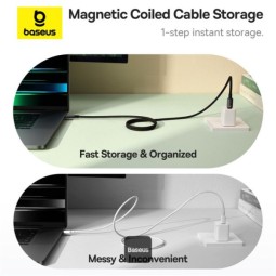 Baseus Tungsten Magnetic USB C to USB C 100W fast charging cable 1m Black