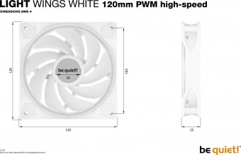 Be quiet! LIGHT WINGS White 120mm PWM high-speed Triple-Pack