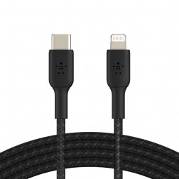 Belkin BoostCharge Braided USB-C to Lightning Cable 1m Black