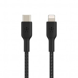 Belkin BoostCharge Braided USB-C to Lightning Cable 1m Black