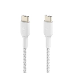 Belkin BoostCharge Braided USB-C to USB-C Cable 1m White (2-Pack)