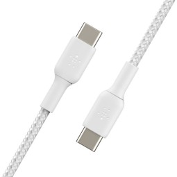 Belkin BoostCharge Braided USB-C to USB-C Cable 1m White (2-Pack)