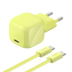 Belkin BoostCharge Compact USB-C Wall Charger 30W Yellow