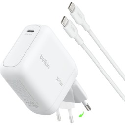 Belkin BoostCharge USB-C GaN-Wall Charger (100 W) + USB-C cable White