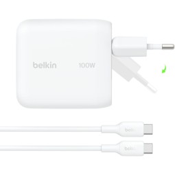 Belkin BoostCharge USB-C GaN-Wall Charger (100 W) + USB-C cable White