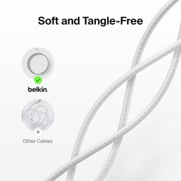 Belkin Braided USB-A to USB-C Cable 15W 2m White