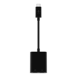 Belkin Connect USB-C Audio + Charge Adapter Black
