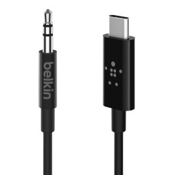 Belkin RockStar 3.5mm Audio Cable with USB-C Connector 0,91m Black