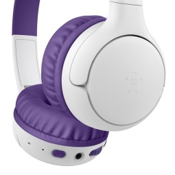 Belkin Soundform Mini 2 Wireless On-Ear Headphones for Kids White/Purple