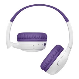 Belkin Soundform Mini 2 Wireless On-Ear Headphones for Kids White/Purple