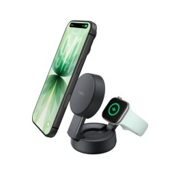 Belkin UltraCharge Pro 25W Qi2 magnetic 2-in-1 Charger Black