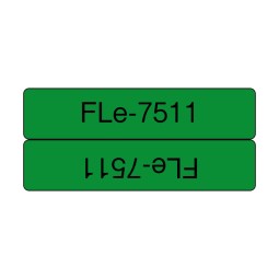 Brother FLe-7511 P-touch flexibilis szalag (21mm) Black on Green