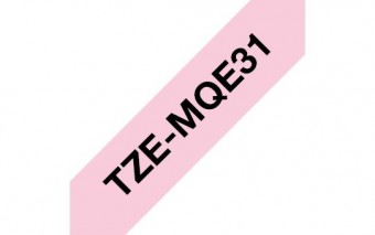 Brother TZe-MQE31 laminált P-touch szalag (12mm)  Black on Pastel Pink - 4m