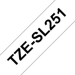 Brother TZe-SL251 Önlamináló P-touch szalag (24mm) Black on White 8m