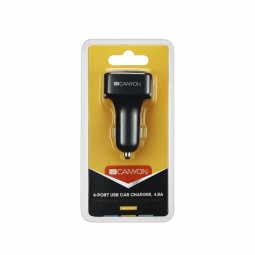 Canyon CNE-CCA05B Dual USB Car Charger Black
