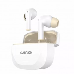 Canyon Hexagon 7 TWS Bluetooth Headset White/Beige
