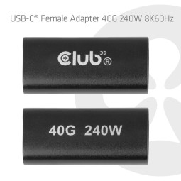 Club3D CAC-2507 USB-C Female Adapter 40G 240W 8K60Hz