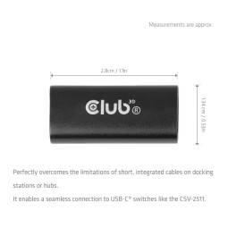 Club3D CAC-2507 USB-C Female Adapter 40G 240W 8K60Hz