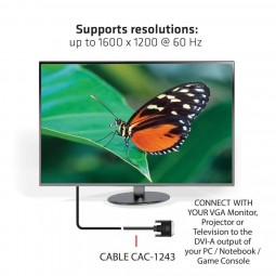 Club3D DVI-A (Analog VGA) to VGA cable 3m Black