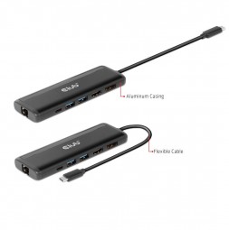Club3D USB Gen 1 Type-C 8-in-1 MST Dual 4K60Hz Display Travel Dock