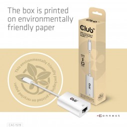 Club3D USB3.2 Gen1 Type-C to Gigabit Ethernet Adapter White