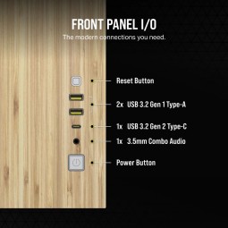 Corsair 2500X Tempered Glass White/Bamboo