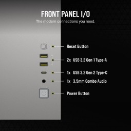 Corsair 2500X Tempered Glass White/Satin Gray Alloy